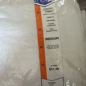 Gildan White Crewneck Sweatshirt - Youth Medium Bundle Of Three (Unisex)
